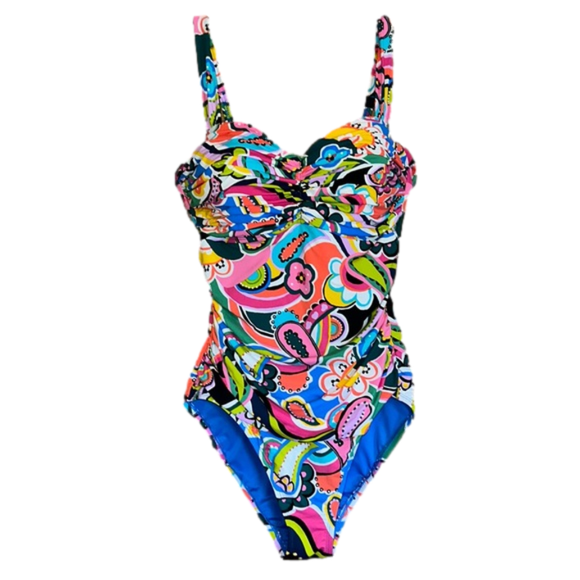 Bleu Rod Beattie Other - Bleu Rod Beattie Go for Bold 1 pc swimsuit bright head turning, hides tummy